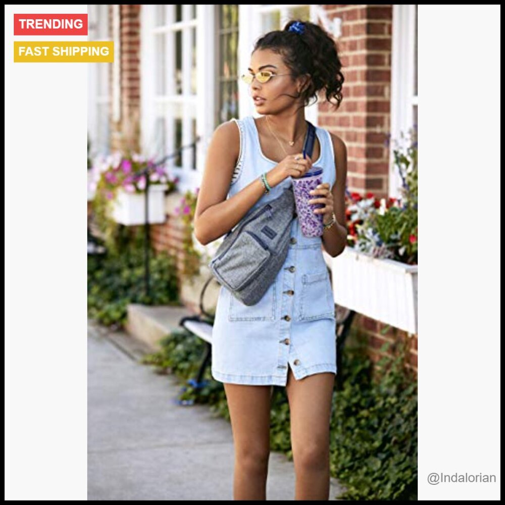 Recycled Mini Sling Backpack Chic Lightweight Adj… - image 2